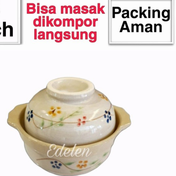 Mangkok Tutup Sapo Tahu Awet Tebal Premium Yoshikawa 6.5" Tahan Masak Api Kompor Mangkok Kecil Keram