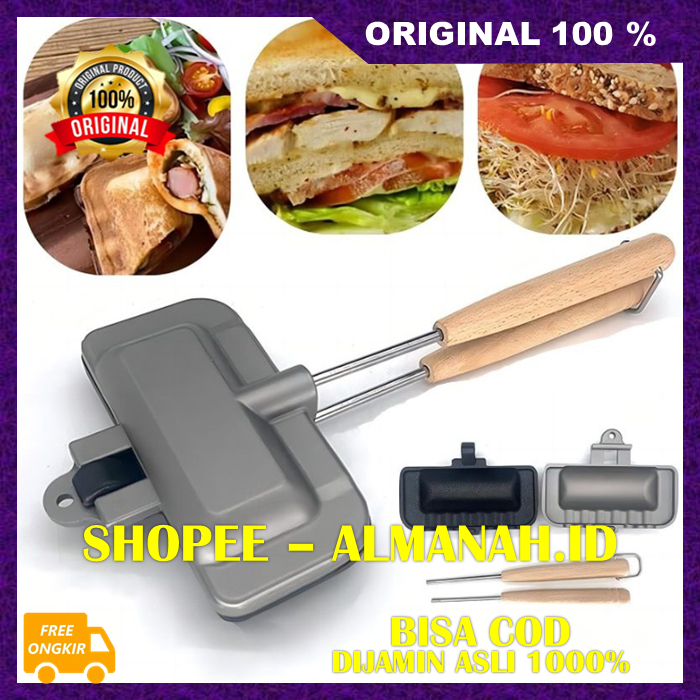 [BISA COD] Sylvester Plat Sandwich Panggang Alat Cetakan Sandwich Roti Bakar Mini Cetakan Roti Sandw