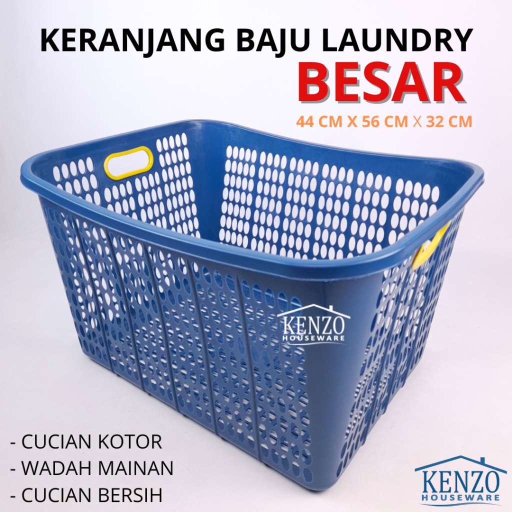 KERANJANG BAJU / PAKAIAN LAUNDRY PLASTIK BESAR TINGGI KUAT BERKUALITAS