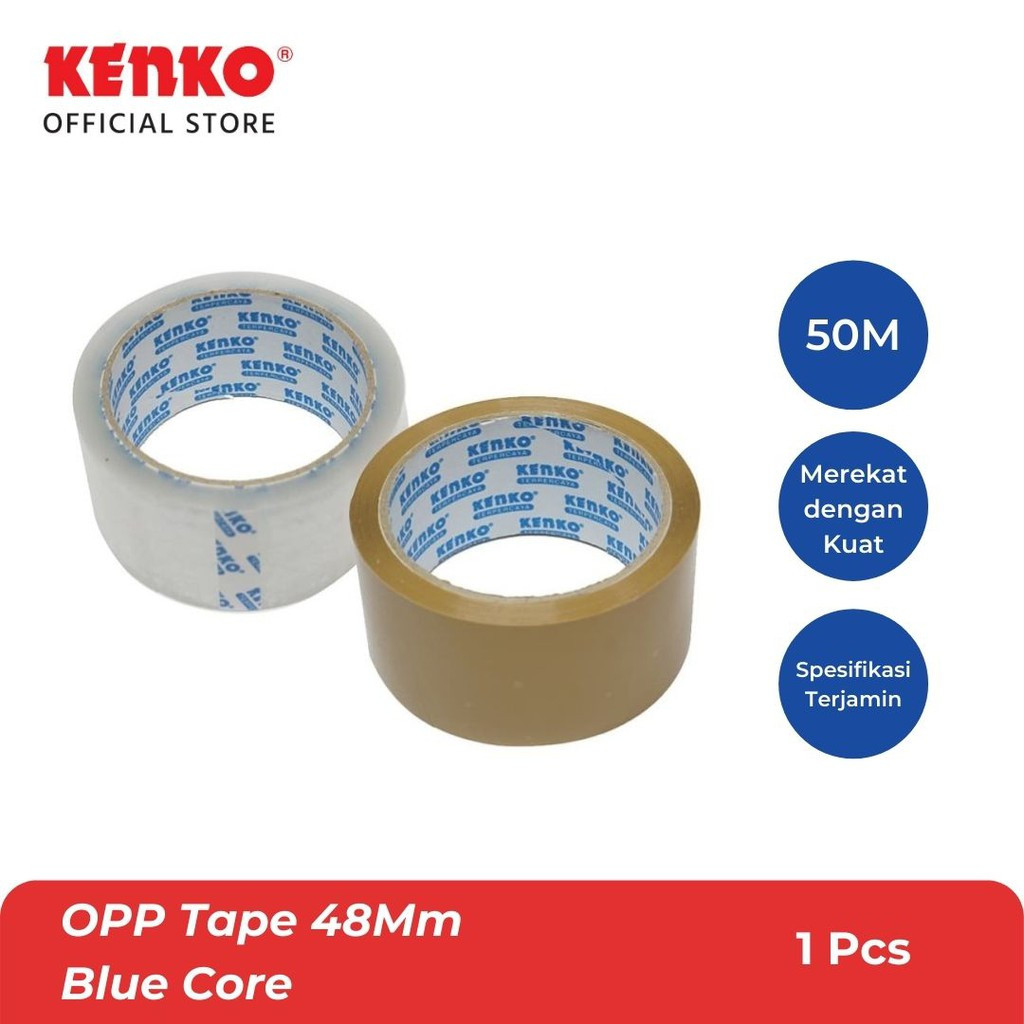 

KENKO LAKBAN OPP Ukuran : 48mm x 50 METER BENING / COKELAT 50METER