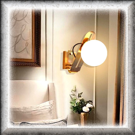 Lampu dinding meja kaca cermin rias SLIDING atas bawah POST MODERN MINIMALIS GOLD elegan lighting li