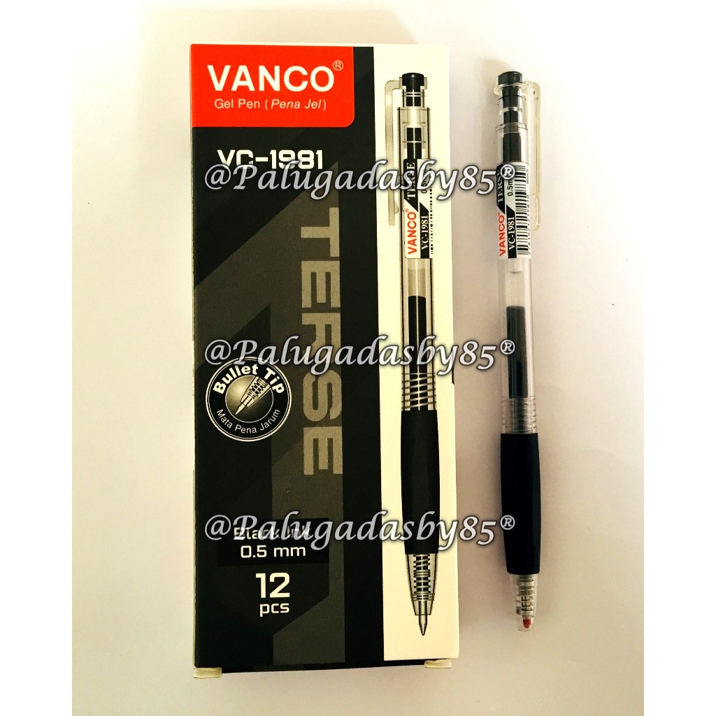 

(1 Biji) GROSIR Gelpen VANCO VC-1981 Terse 0.5 mm Gel Pen Click Hitam / Gel Pen Vanco VC-1981 / Bolpen Vanco VC-1981 / Gel Pen Click Vanco VC 1981