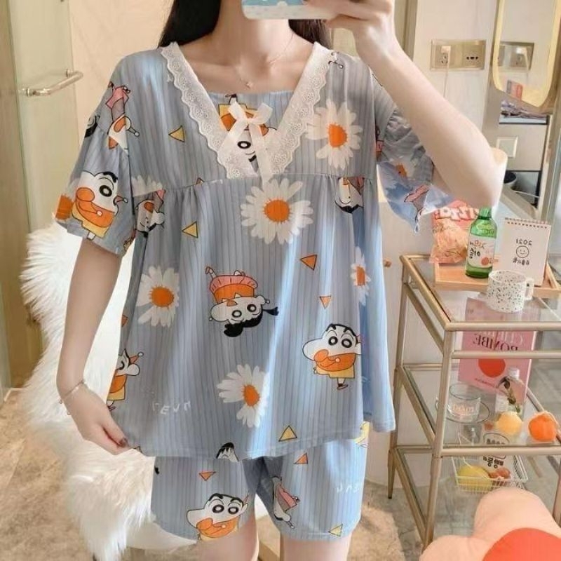 Link untuk CO (Check Out) daster korea set renda cantik