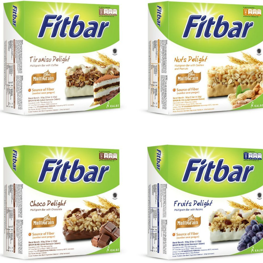 

Laris Fitbar Cemilan Instan Untuk Diet 1 box isi 5pcs x 22 gram