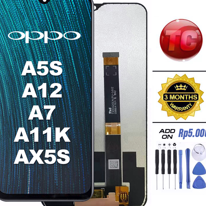 CKZR3391 Dijamin Ori LCD OPPO A5S A12 A7 A11K AX5S Original 100% LCD TOUCHSCREEN Fullset Crown Murah