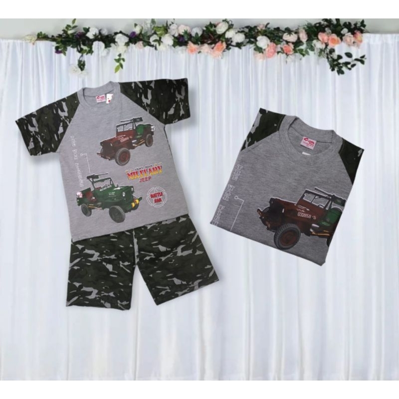 baju stelan anak laki laki army jeep