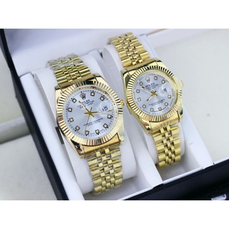 Jam Tangan Pasangan / Jam Tangan ROLEX Rantai / Rolex Couple - Bisa COD