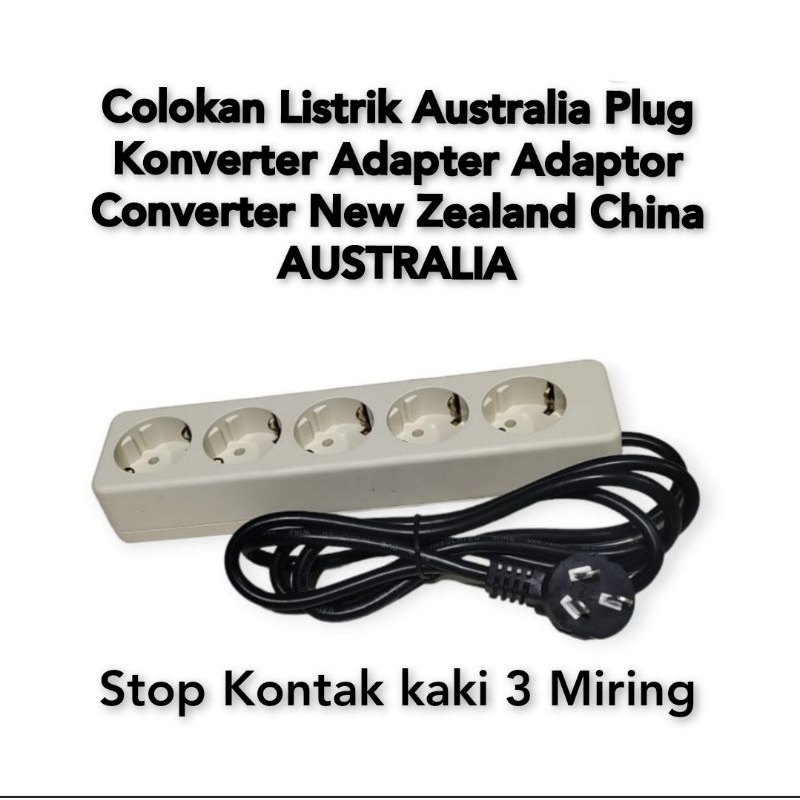 Colokan Listrik Over Steker Australia Plug Konverter Adapter Adaptor Converter New Zealand China AUS