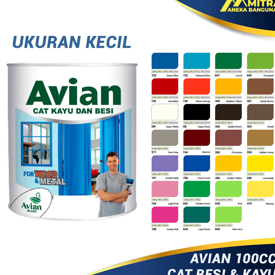 

Terkini cat besi dan kayu avian 100 cc / cat minyak sintetis / cat kayu / cat besi ukuran kecil bkn kuda terbang Terbatas