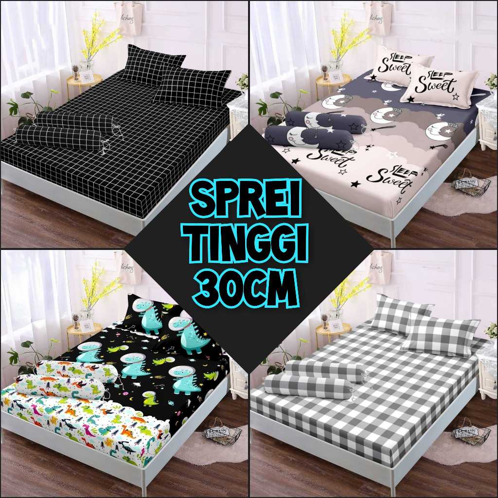 SEPRAI HOMEMADE  UK 180X200 TINGGI 30 CM SPREI MOTIF