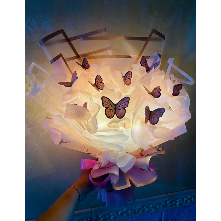 

MEN SALE BUKET KUPU KUPU LED butterfly cellophane