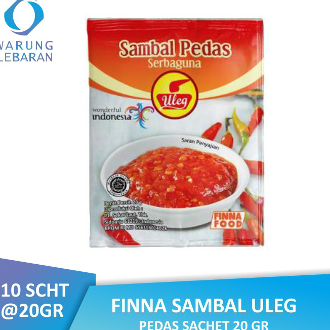 

Ready Stok Finna Sambal Uleg Pedas Sachet (10 x 20gr)