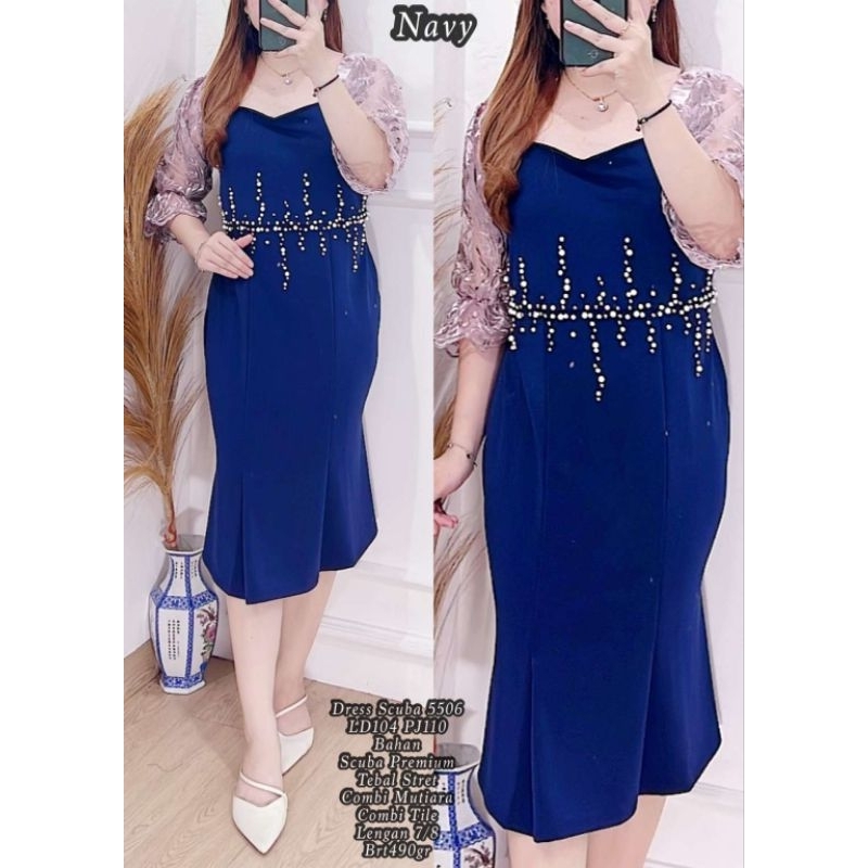 Dress Span Scuba 5506 Super Cantik