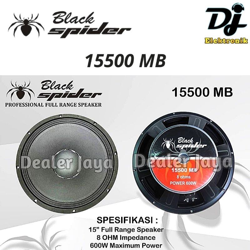 Speaker Komponen Black Spider 15500 MB / 15500MB - 15 inch