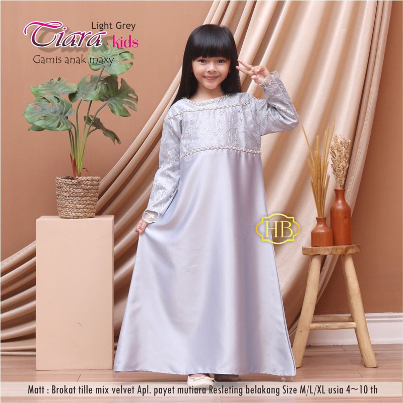 Luna kids Dress Gamis Anak Brokat / Gamis Tiara Anak