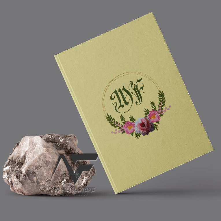 

Buku Catatan Notebook Hardcover A5 Custom (inisial Name) Polos/Garis