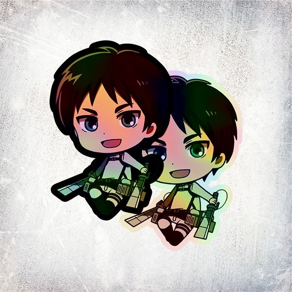 

STICKER HOLOGRAM ANIME CHIBI EREN YEAGER ATTACK ON TITAN (SHINGEKI NO KYOJIN)