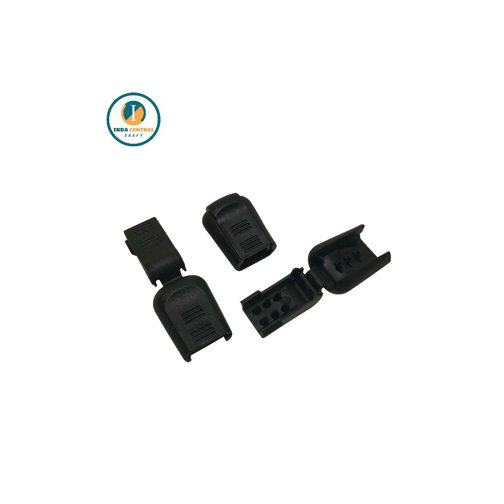 Stopper Ujung Tali Kur Model Lipat/Stopper Tali Kur Hoodie/Stopper Tarikan Resleting (10 PCS)
