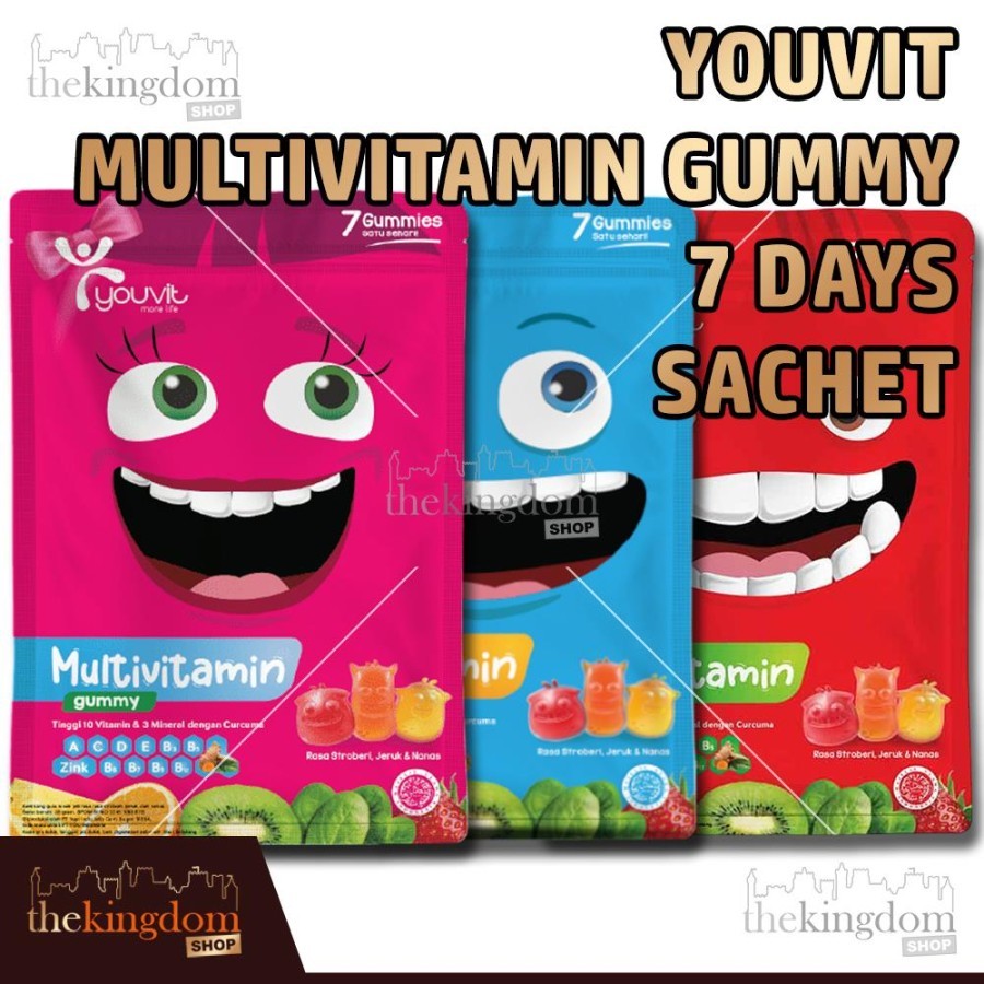 

Youvit Multivitamin Gummy 7 Days Day Hari Kids Vitamin Anak Superberries Imun Tubuh Sachet