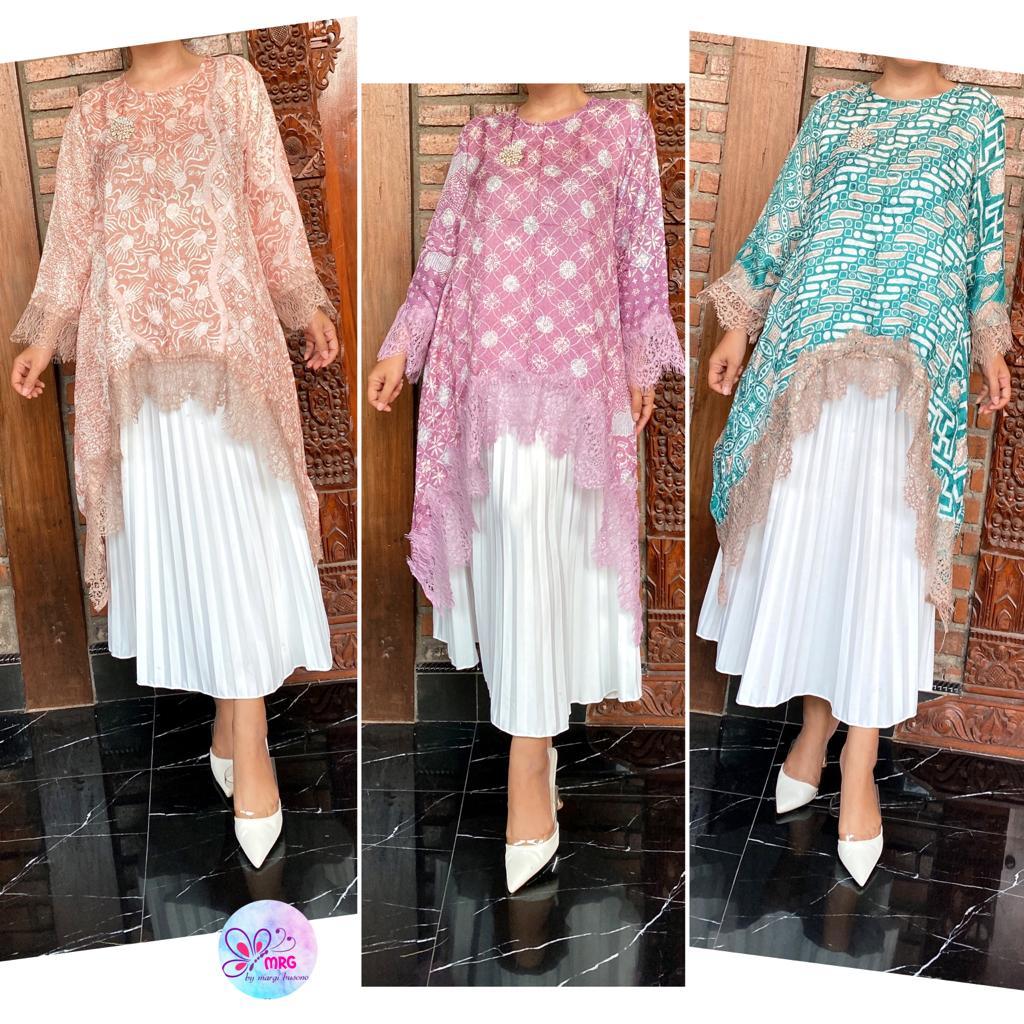 Atasan Blus Abaya Batik Viscose Renda