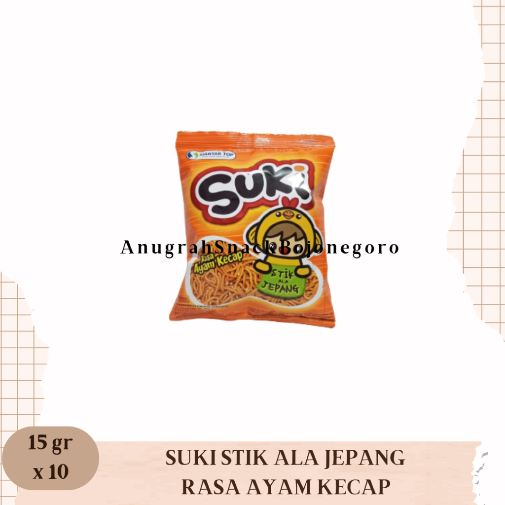 

Suki Stik Ala Jepang Rasa Ayam Kecap Renceng 15gr x 10