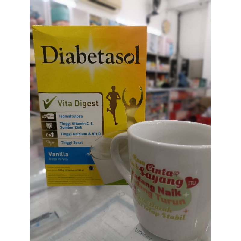 

DIABETASOL CAPP, COK, VAN 570grm buy 1 get Mug