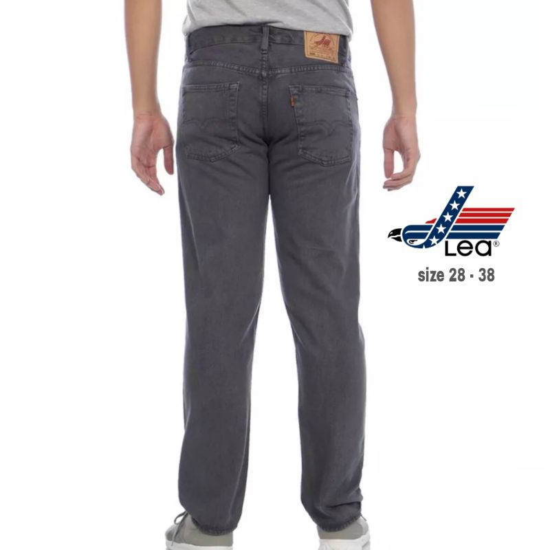 Celana Jeans Pria Lea 606 Model Standar Reguler  Spesial Warna Abu Grey