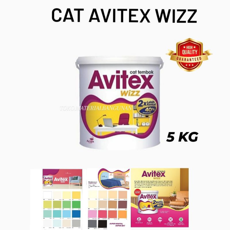 CAT AVITEX WIZZ 5 KG CAT TEMBOK 2X LEBIH KENTAL