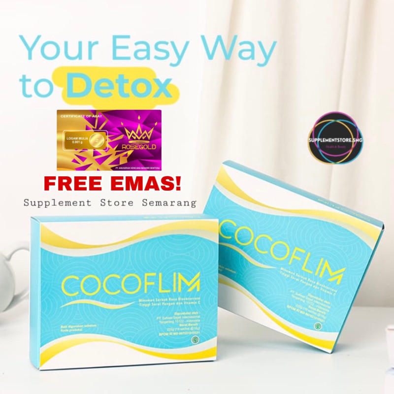 

[FREE GOLD ] COCOFLIM FIBER 1 Box Isi 15 Sachet BPOM / Coco Slim Minuman Serat Fiber Pelangsing Diet Detox Pelancar BAB Slimming