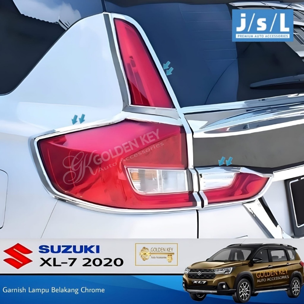 JSL Garnish Belakang XL7 2020 Tail Lamp Garnish Chrome