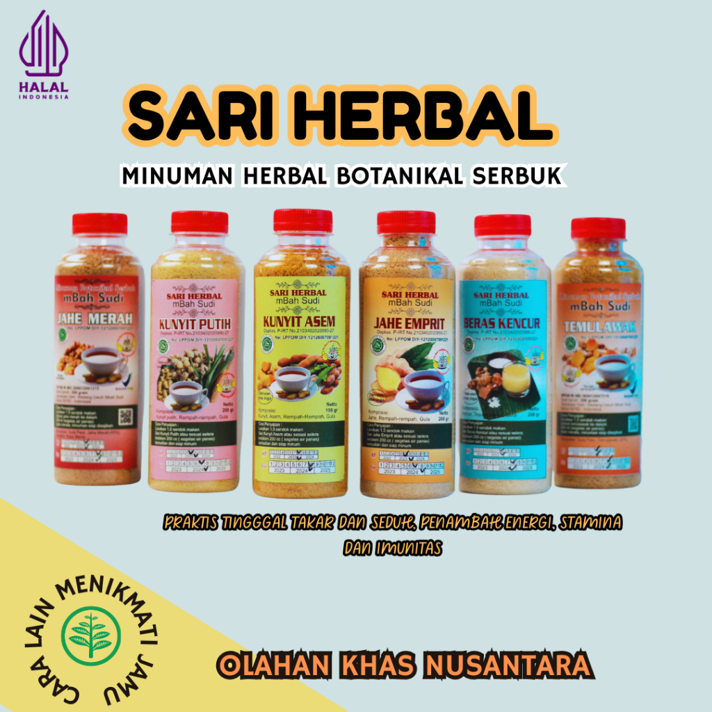 

minuman sari herbal, meningkatkan imunitas menambah nafsu makan dan pencegahan penyakit , prangtis tinggal takar dan seduh