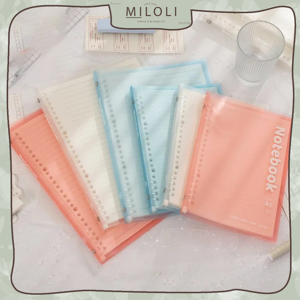 

[MILOLI] Binder PASTEL NOTEBOOK SERIES A5 & B5 Pastel Binder Transparan Candy Color - E0017