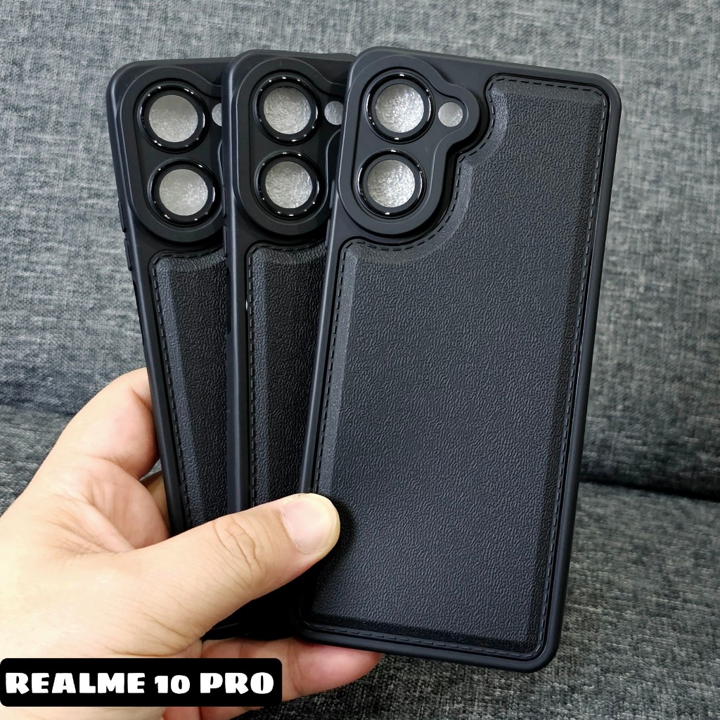 REALME C51 REALME C53 REALME C51S CASE LEATHER PRO SOFTCASE BLACK REALME C51 REALME C53 REALME C51S