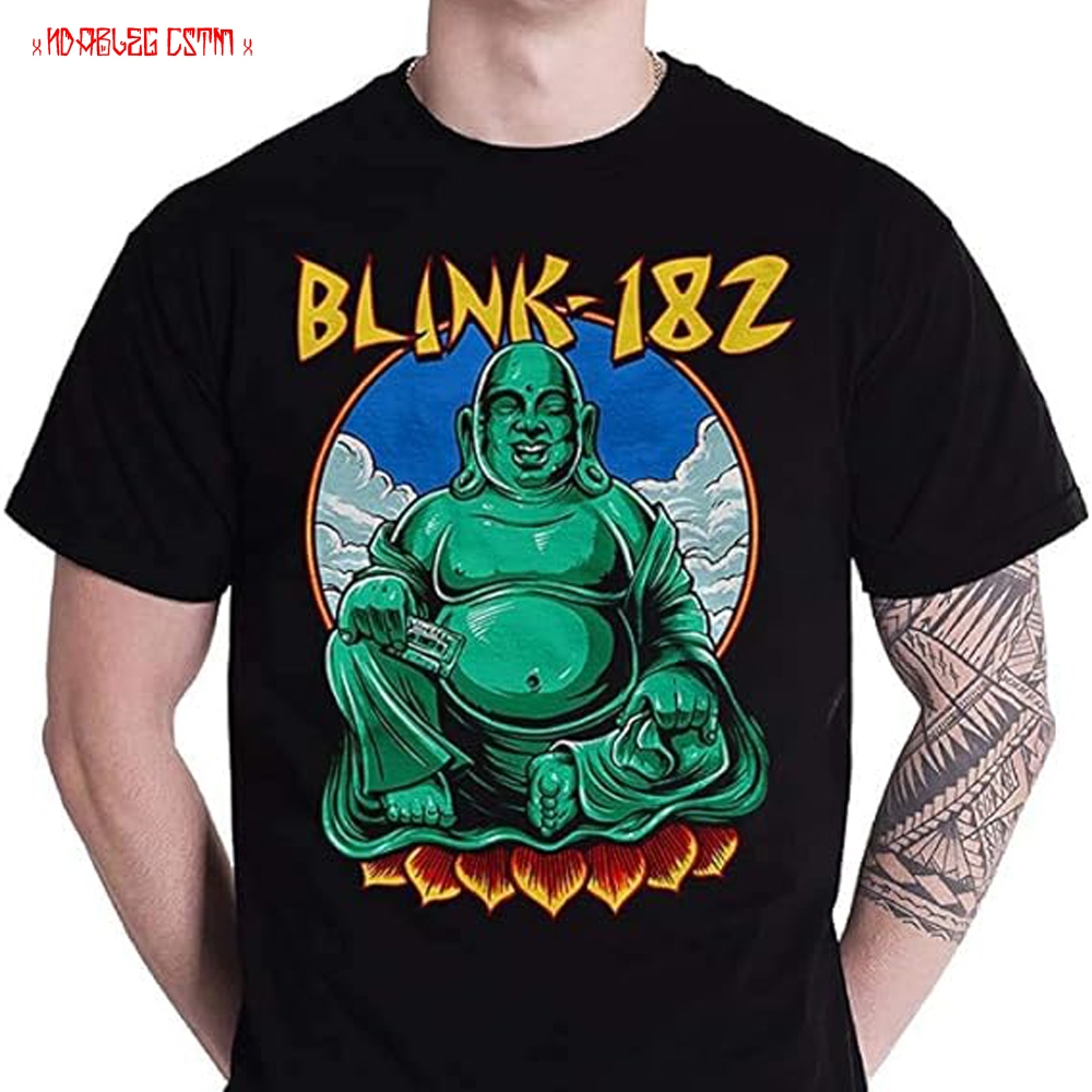 kaos blink 182 buddha combed 24s tshirt blink 182