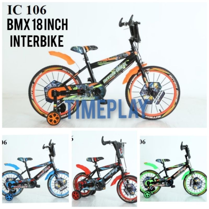 Sepeda anak laki laki cowok bmx ukuran 18 inch interbike ber sni