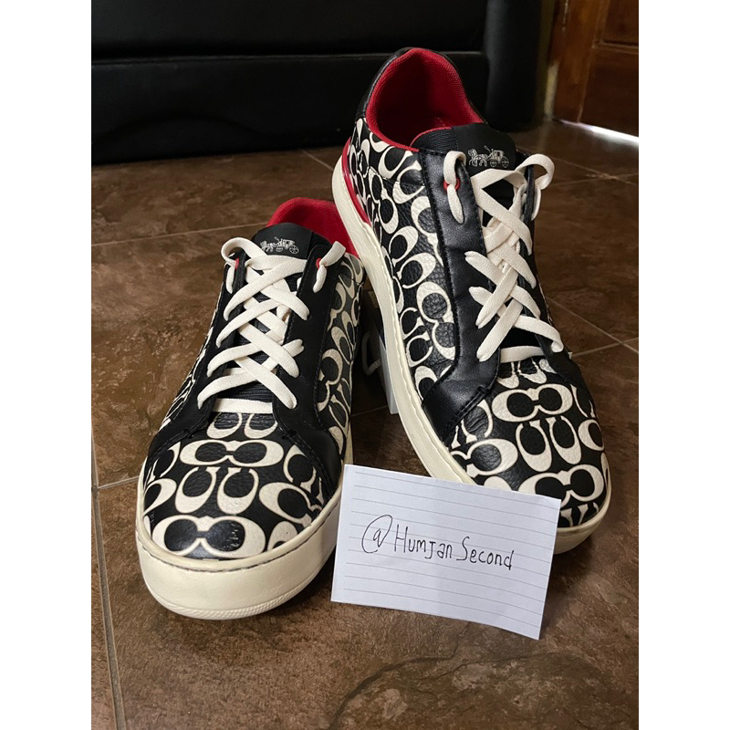 sepatu coach clip low top second ori
