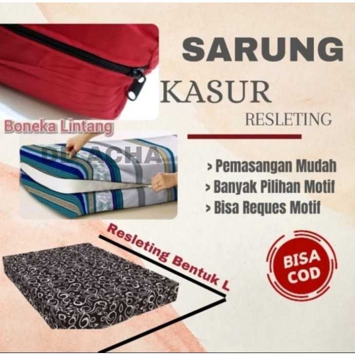 sarung busa resleting / cover kasur 100x200 120x200 140x200 160x200 180x200