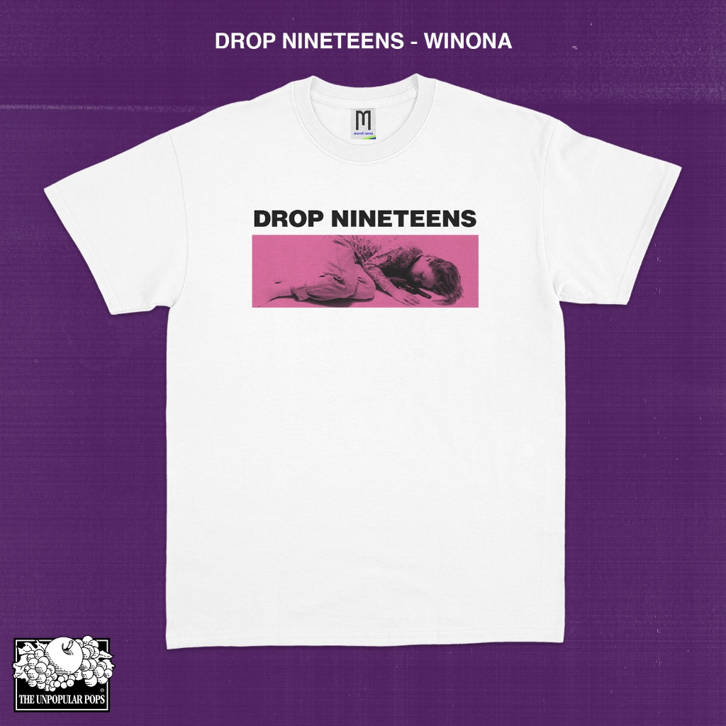 Kaos T-Shirt Baju Band Shoegaze DROP NINETEENS - Winona White