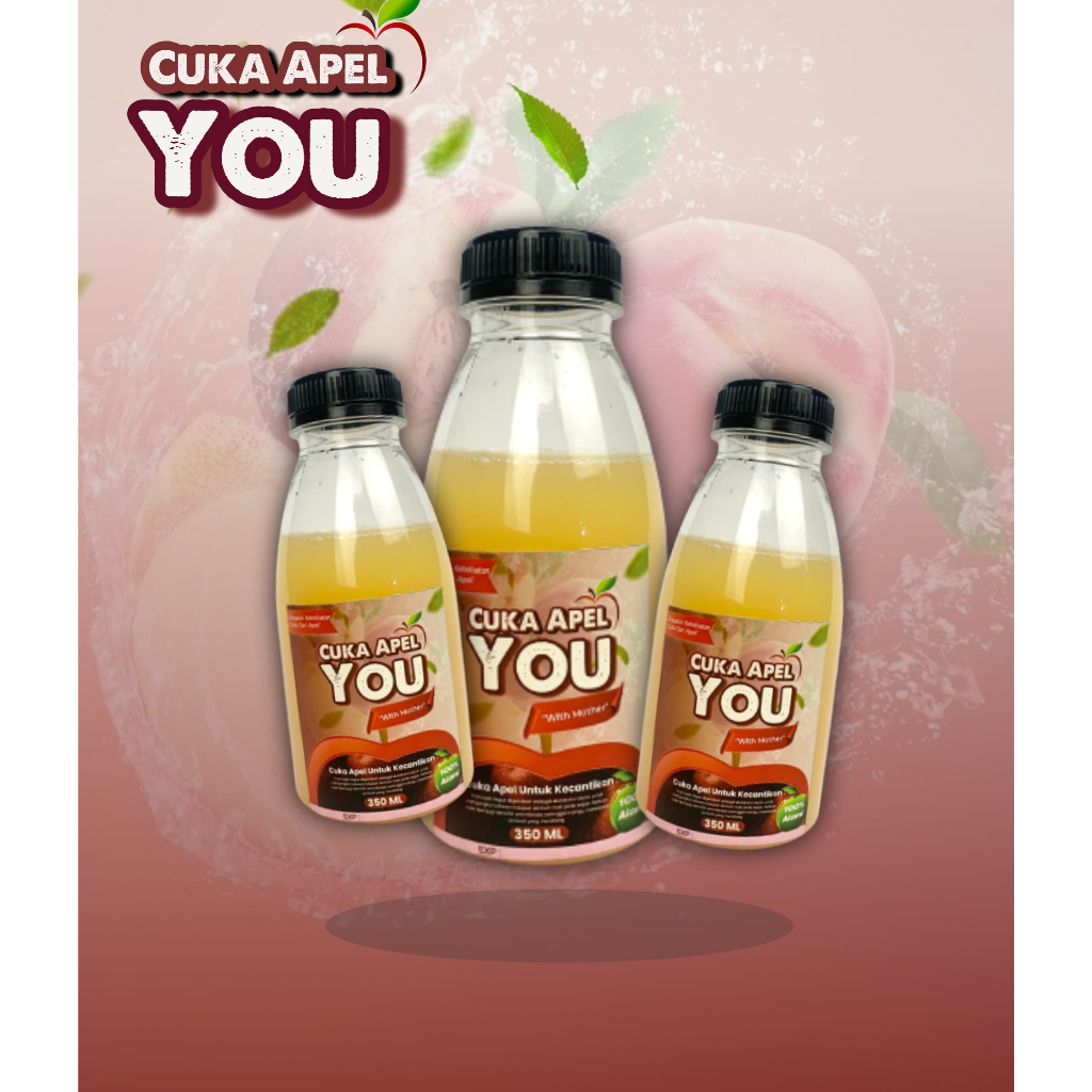 You Cuka Apel 350 ML Apple Siger Venegar With The Mother / Diet Sehat