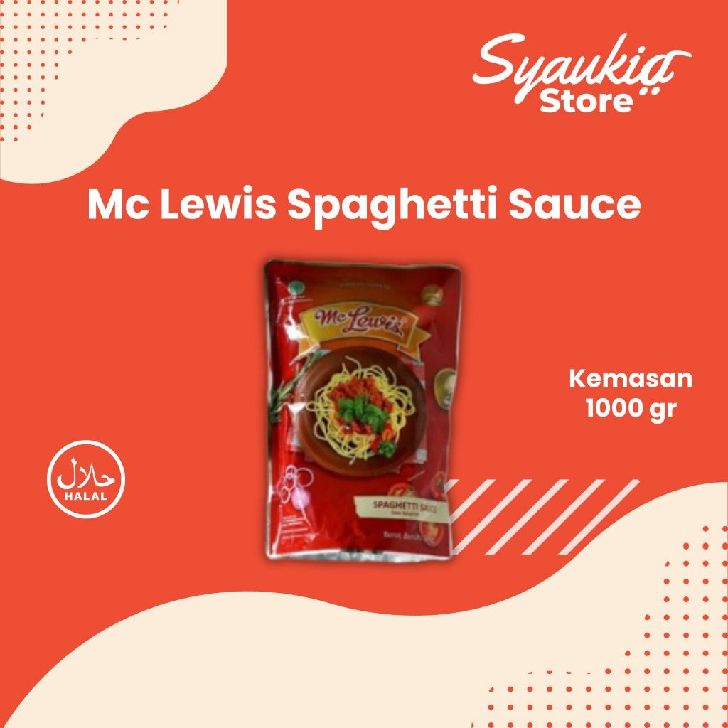 

Mc Lewis Spaghetti Sauce 1kg / Saos Spageti Saus Spagetti Mclewis 1kg