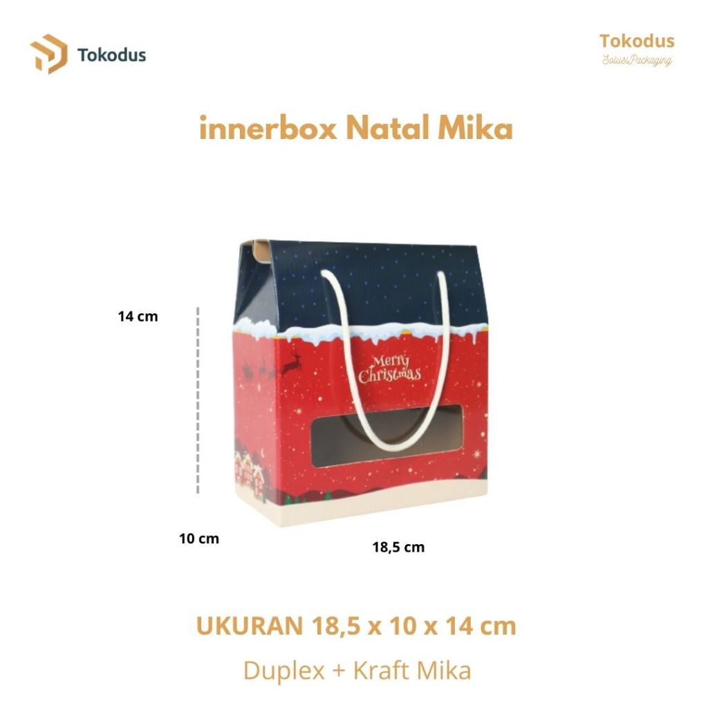 

Kardus Box Kue Natal Ukuran 18,5 x 10 x 14 cm Dus Kue Kering Toples Jar Silinder 600ml isi 2 - Tokodus Bandung