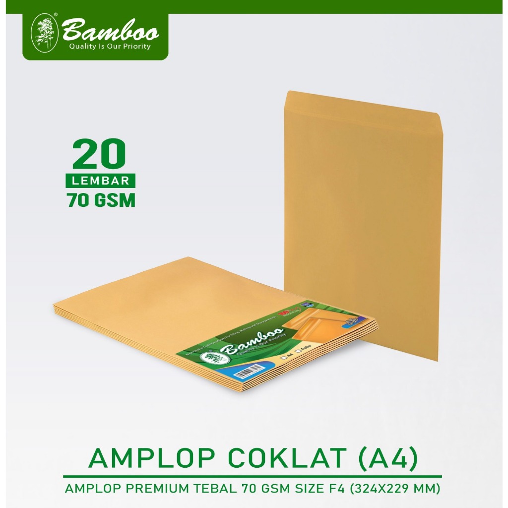 

Bamboo Amplop Coklat A4 ( isi 20 lembar )