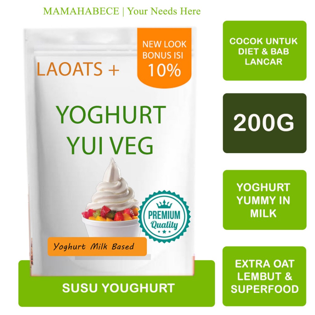 

Yogurt Diet Pelangsing Badan Penurun Berat Badan Susu Diet Pengganti Makan Meal Replacememt Yogurt Laoats (200G)