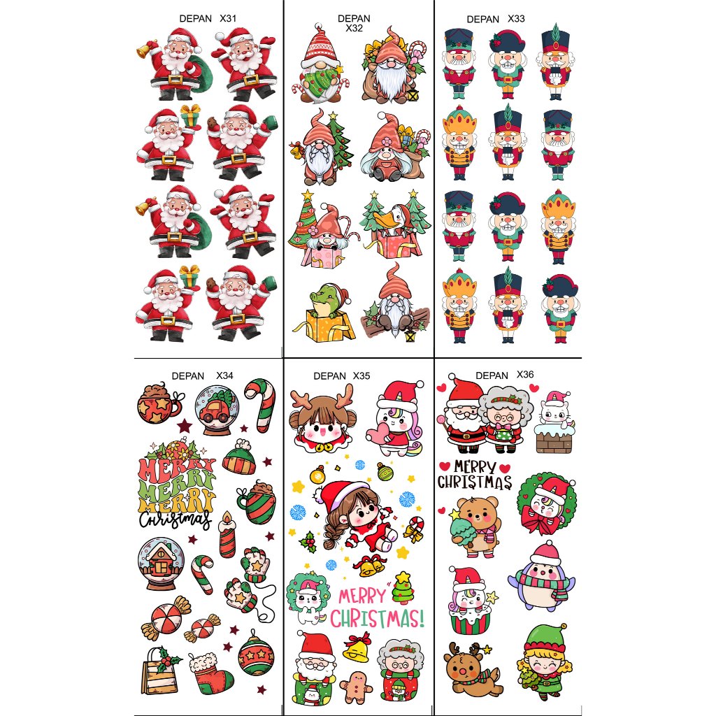 

Edible Stamp Natal Christmas 3 - Sticker Makanan Natal Christmas