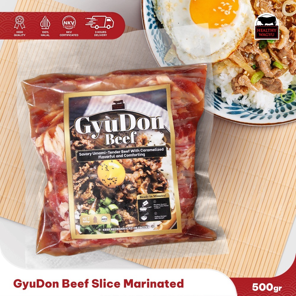 

MARINATED BEEF - GYUDON BEEF 500GR Healthy Wagyu