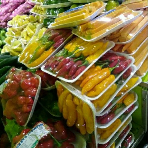 isi 250 Foam Tray Kotak Ukuran  K1 Lepek Alas Buah potong dan Makanan