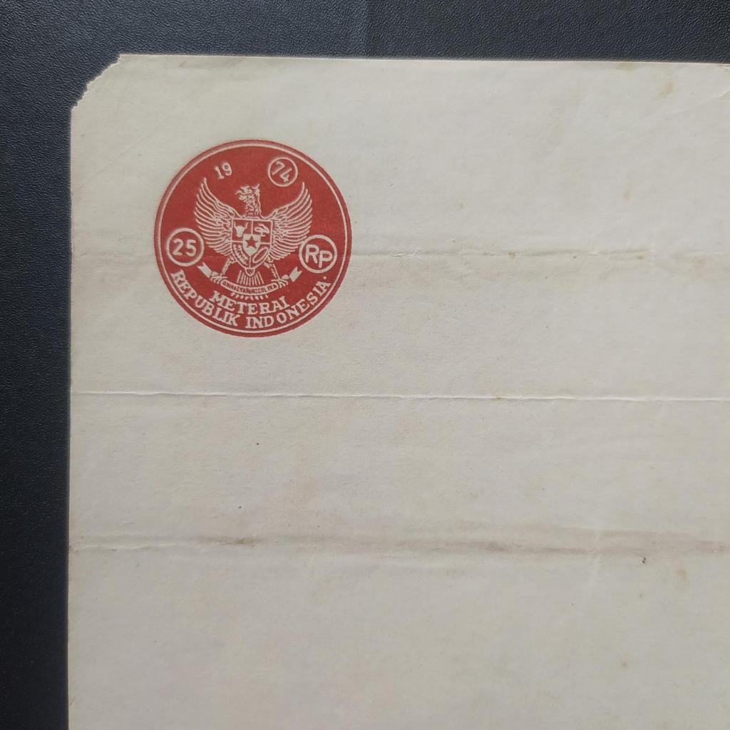 

Kertas Segel Rp 25 Tahun 1974 Single