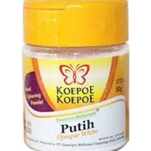 

Diskon Pewarna Putih Makanan Koepoe Koepoe 50gram Model Baru