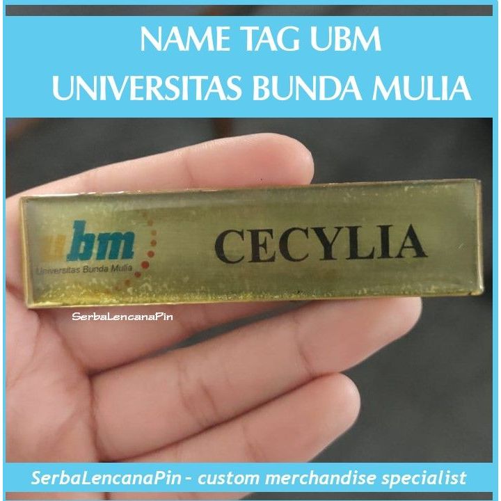 

UBM Universitas Bunda Mulia Name Tag Pin Nama Dada