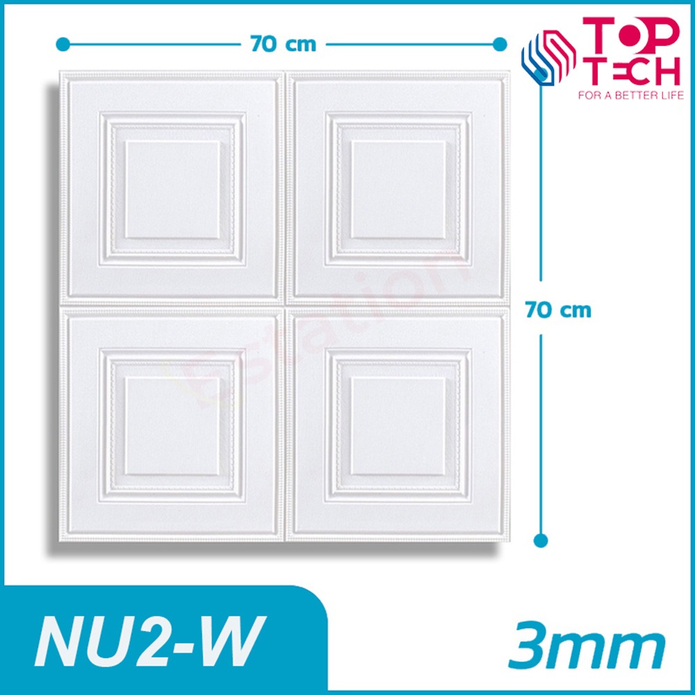 Toptech - Wallpaper 3D FOAM / Wallpaper Dinding 3D Motif Foam Kotak More High Quality / Wallfoam 3D